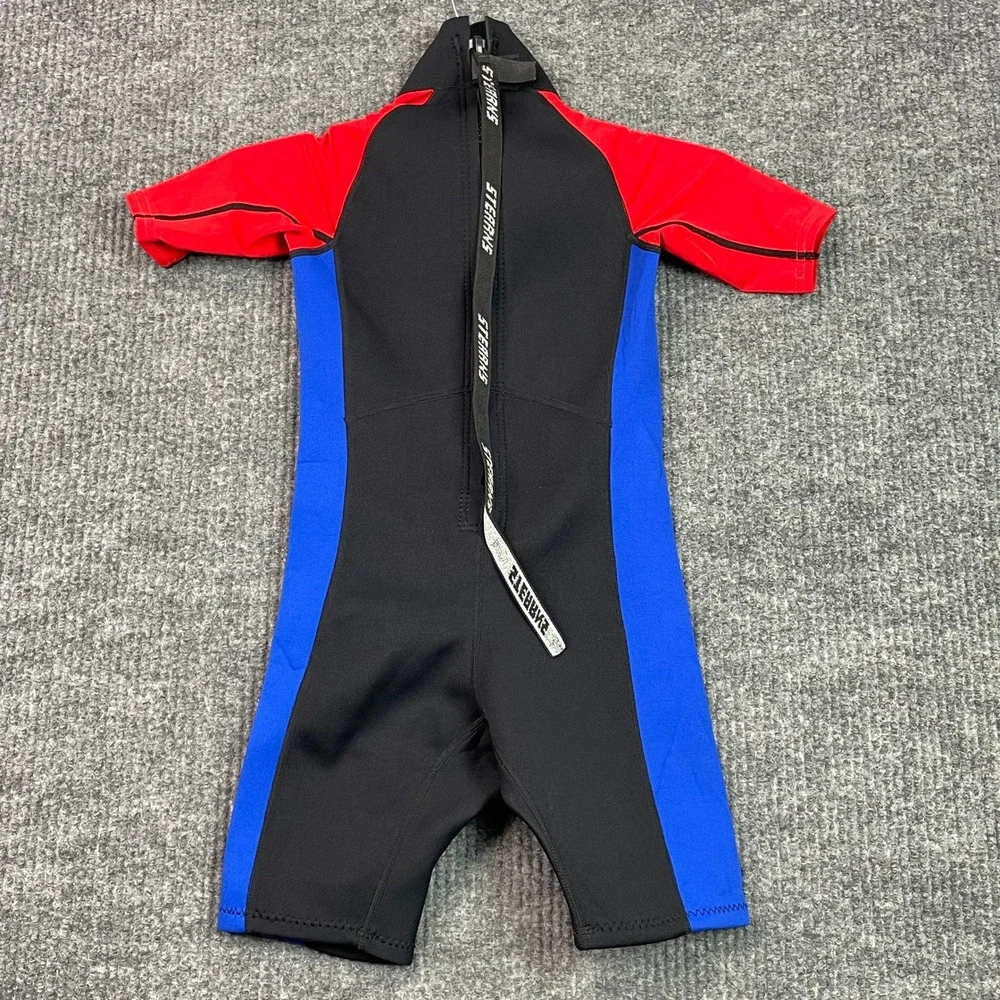 Stearns Wetsuit Kids Small Black Blue Red Shorty Neoprene Surfing Swim Suit